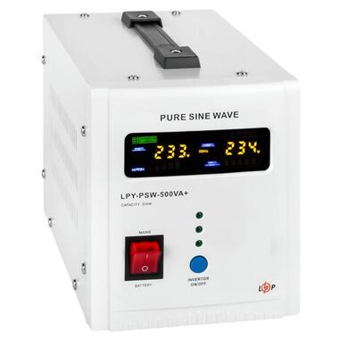 ДБЖ LogicPower LPY-PSW-500VA+(350Вт) 5A/10A з правильною синусоїдою 12В, без АКБ (4152) фото №2