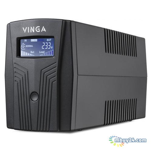 Джерело безперебійного живлення Vinga LCD 1200VA plastic case (VPC-1200P) фото №1