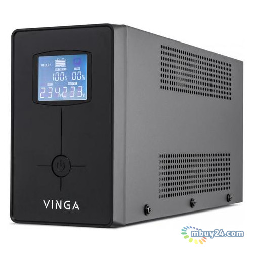 Джерело безперебійного живлення Vinga LCD 600VA metal case (VPC-600M) фото №1
