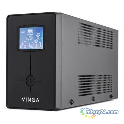 Джерело безперебійного живлення Vinga LCD 2000VA metall case (VPC-2000M) фото №1