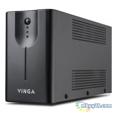 Источник бесперебойного питания Vinga LED 800VA metal case with USB+RJ45 (VPE-800MU) фото №1