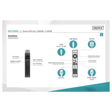 Источник бесперебойного питания Digitus 2000VA/2000W (DN-170095) фото №10