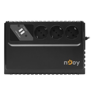 ДБЖ nJoy Renton 650 Lin.int. AVR 3 x євро USB пластик фото №4