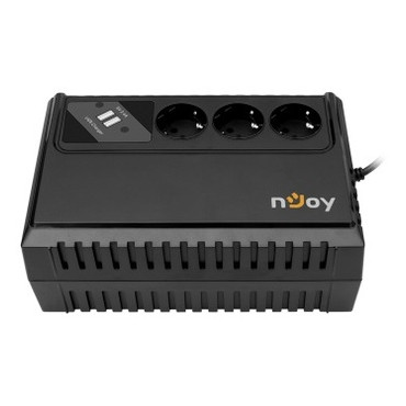 ДБЖ nJoy Renton 650 Lin.int. AVR 3 x євро USB пластик фото №3