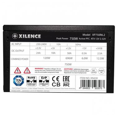 БЖ 750W Xilence XP750R6.2 Performance C+ 120mm, 80+ White, Retail Box (XP750R6.2) фото №5