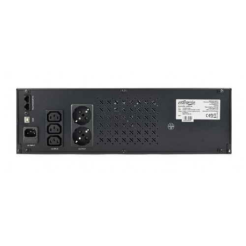 ДБЖ EnerGenie UPS-RACK-1500 1500VA, Line Int., AVR, 3xIEC 2xSchuko, USB, LCD, RJ11 фото №3