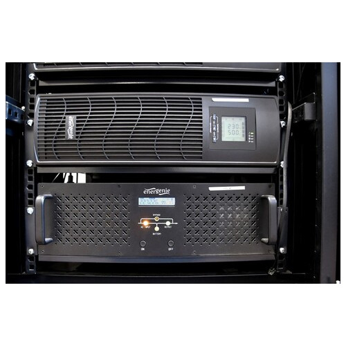 ДБЖ EnerGenie UPS-RACK-1500 1500VA, Line Int., AVR, 3xIEC 2xSchuko, USB, LCD, RJ11 фото №5