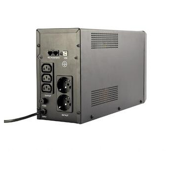 ДБЖ EnerGenie EG-UPS-035 2000VA, Line Int., AVR, 3xIEC 2xSchuko, USB, LCD, RJ11 фото №3