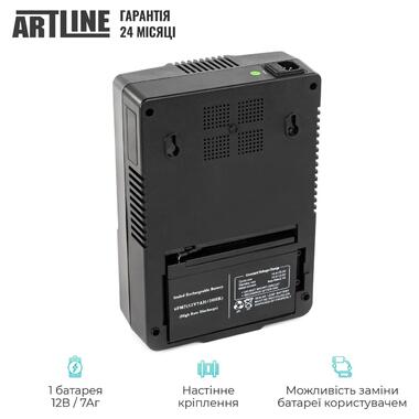 ДБЖ (UPS) лінійно - інтерактивний Artline AIO 650, 650VA/360W, LED, 6 x Schuko (ALAIO650) фото №5