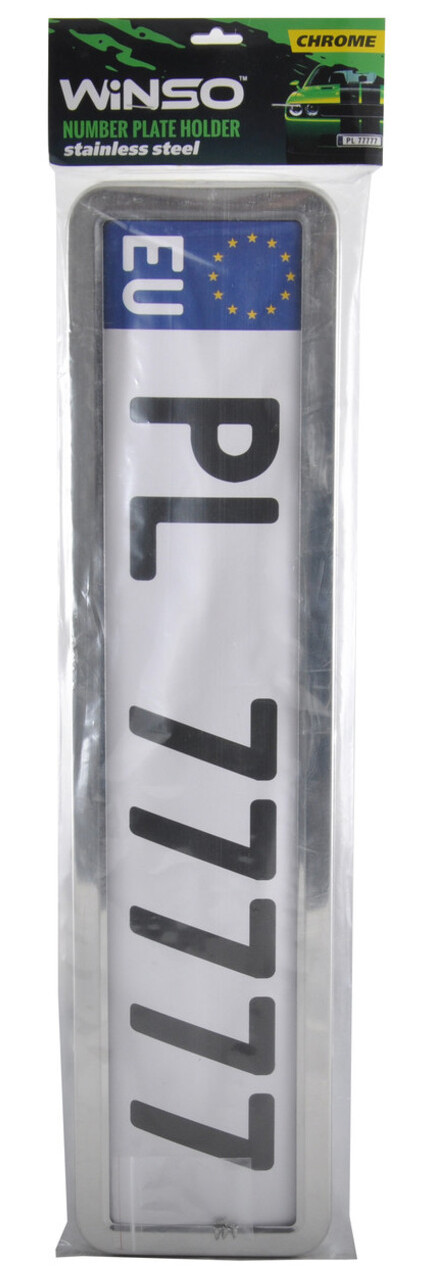 Рамка номерного знака Winso Нержавіюча сталь хром (14200012) фото №1