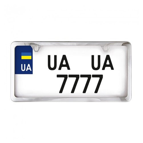 Рамка для номерного знаку нержавіюча сталь хром USA TYPE Car Life (NH460) фото №1