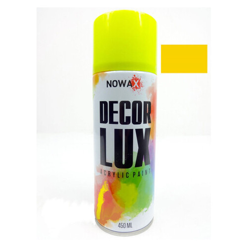 Фарба акрилова Nowax Decor Lux Жовтий 450 мл (NX48020) фото №1