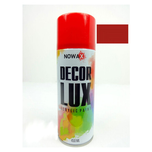 Фарба акрилова Nowax Decor Lux Сигнальний Червоний 450 мл (NX48023) фото №1