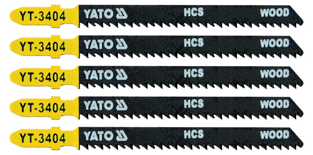 Полотно для дерева для електролобзика Yato HCS 10 TPI 100мм 5шт (YT-3404) фото №1