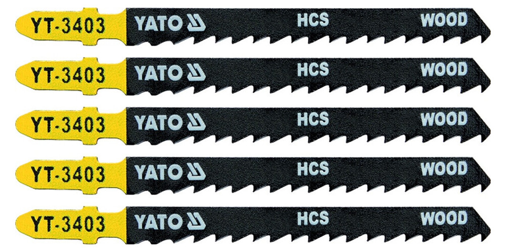 Полотно для дерева для електролобзика Yato HCS 6TPI 100мм 5шт (YT-3403) фото №1