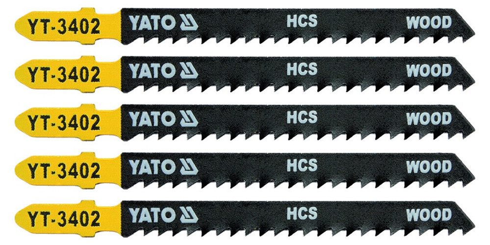 Полотно для дерева для електролобзика Yato HCS 8TPI 100мм 5шт (YT-3402) фото №1