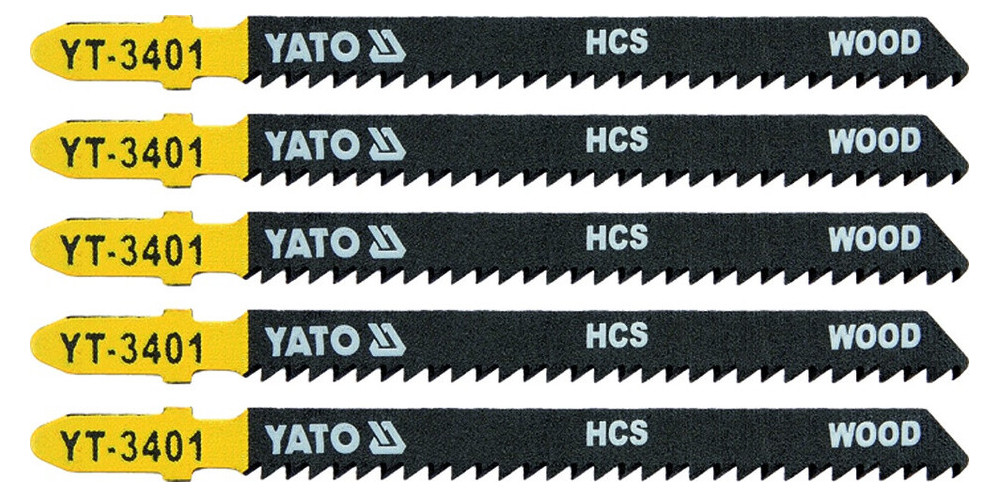 Полотно по дереву та пластку для електролобзика Yato HCS 10TPI 100мм 5шт (YT-3401) фото №1