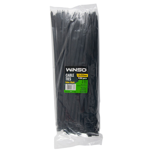 Хомути пластикові Winso чорні 7,6x350мм 100шт/уп (276350) фото №1