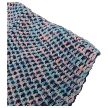 Жіночий теплий шарф-снуд Giorgio Ferretti блакитний з рожевим фото №4