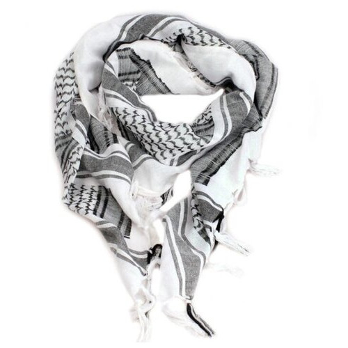 Хустка шарф арафатка, шемаг, куфія 110см - Black/White фото №1