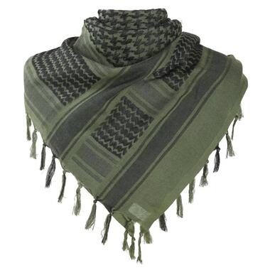 Хустка шарф арафатка, шемаг, куфія 110см - Black/Green фото №3