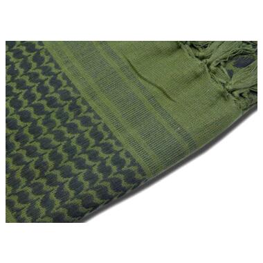 Хустка шарф арафатка, шемаг, куфія 110см - Black/Green фото №5