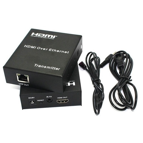Подовжувач HDMI за кабелем UTP до 120м з БЖ 3D, (RX/TX) (S0614) фото №1