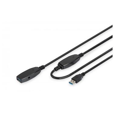 Подовжувач DIGITUS USB 3.0 Active Cable A/M-A/F 20м black (DA-73107) фото №2