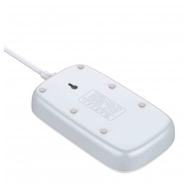 Подовжувач мережевий LDNIO SC4407 |2500W, 2m EU Plug, 4 USB, 4 Sockets. QC3.0, 3.1A|/8W| білий фото №4