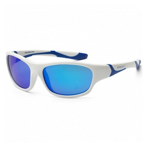 Дитячі сонцезахисні окуляри Koolsun Sport 6 White/Blue (KS-SPWHSH006) фото №1