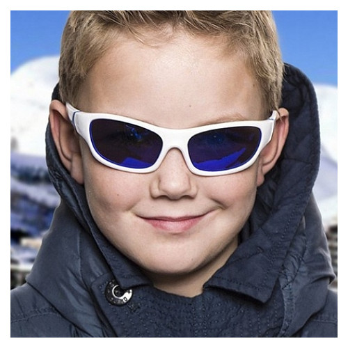 Дитячі сонцезахисні окуляри Koolsun Sport 6 White/Blue (KS-SPWHSH006) фото №5