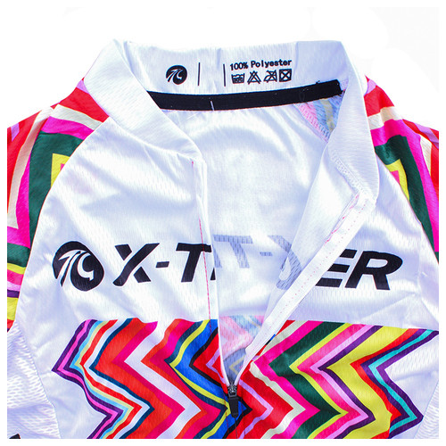 Вело жіночий костюм X-Тiger XW-CT-155 Multicolor Zigzag 3XL кофта з довгим рукавом і штани фото №5