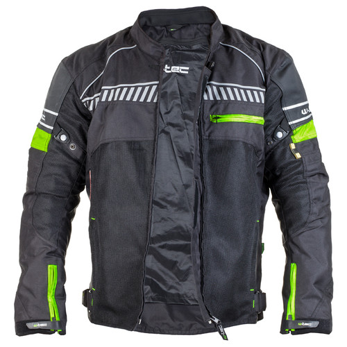 Чоловіча мото-куртка W-TEC Meltsch NF-2301 - чорна із зеленими неоновими вставками/ розмір 5XL (15147-5XL) фото №2