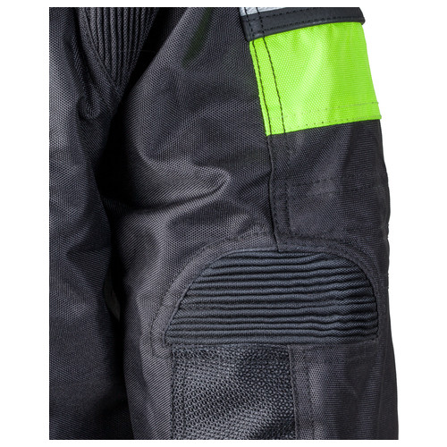 Чоловіча мото-куртка W-TEC Meltsch NF-2301 - чорна із зеленими неоновими вставками/ розмір 5XL (15147-5XL) фото №12