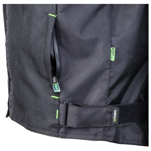 Чоловіча мото-куртка W-TEC Meltsch NF-2301 - чорна із зеленими неоновими вставками/ розмір 5XL (15147-5XL) фото №11