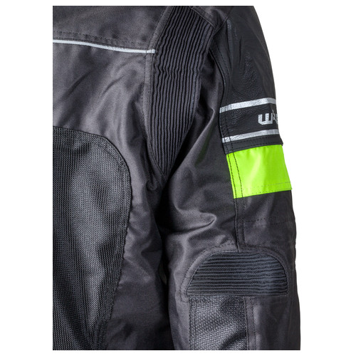 Чоловіча мото-куртка W-TEC Meltsch NF-2301 - чорна із зеленими неоновими вставками/ розмір 5XL (15147-5XL) фото №13