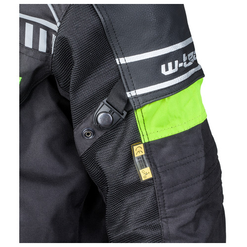 Чоловіча мото-куртка W-TEC Meltsch NF-2301 - чорна із зеленими неоновими вставками/ розмір 5XL (15147-5XL) фото №9