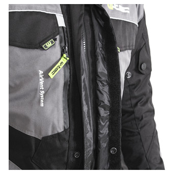 Чоловіча мото-куртка W-TEC Burdys Evo - розмір 3XL, чорно-сіро-зелена (21360-3XL-1) фото №4