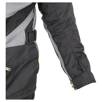 Чоловіча мото-куртка W-TEC Burdys Evo - розмір 3XL, чорно-сіро-зелена (21360-3XL-1) фото №6