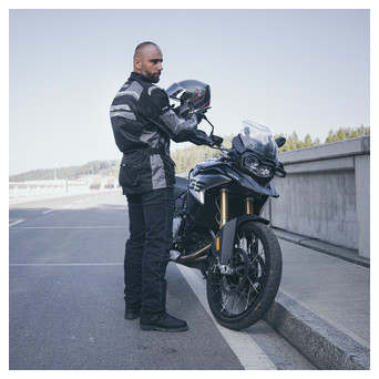 Чоловіча мото-куртка W-TEC Burdys Evo - розмір 5XL, чорно-сіра (21360-5XL-2) фото №4