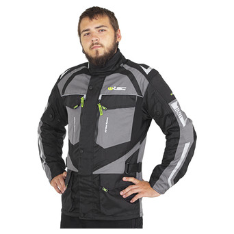 Чоловіча мото-куртка W-TEC Burdys Evo - розмір 5XL, чорно-сіра (21360-5XL-2) фото №2