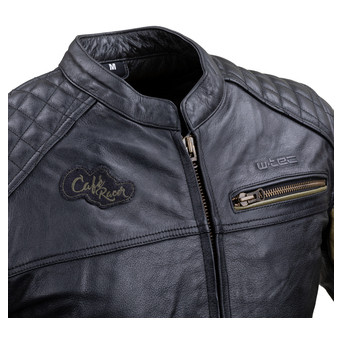 Чоловіча шкіряна мото куртка W-TEC Kostec - чорний/3XL (22153-3XL) фото №5