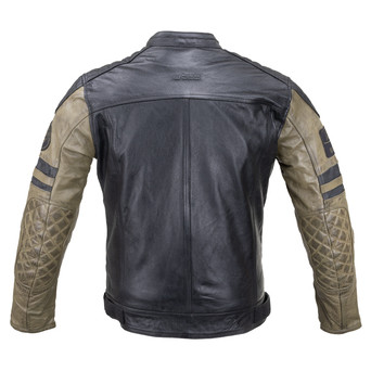 Чоловіча шкіряна мото куртка W-TEC Kostec - чорний/3XL (22153-3XL) фото №4