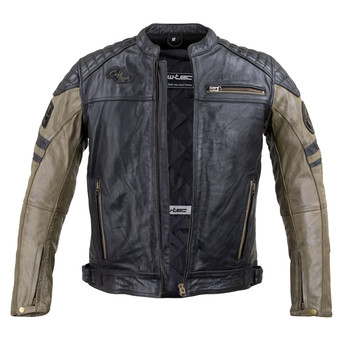 Чоловіча шкіряна мото куртка W-TEC Kostec - чорний/XXL (22153-XXL) фото №3