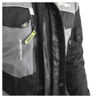 Чоловіча мото-куртка W-TEC Burdys Evo - розмір L, чорно-сіро-зелена (21360-L-1) фото №4