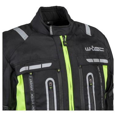 Мото-куртка W-TEC Gelnair - розмір 4XL / чорно-зелена (17365-4XL) фото №12
