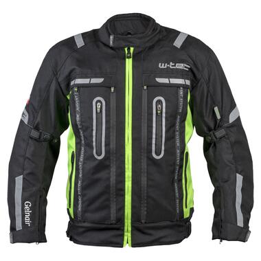 Мото-куртка W-TEC Gelnair - розмір 4XL / чорно-зелена (17365-4XL) фото №1