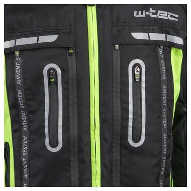 Мото-куртка W-TEC Gelnair - розмір 4XL / чорно-зелена (17365-4XL) фото №13
