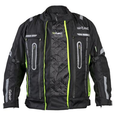 Мото-куртка W-TEC Gelnair - розмір 4XL / чорно-зелена (17365-4XL) фото №2