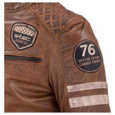 Чоловіча шкіряна куртка W-TEC Milano - коричневий / L (22789-L-2) фото №5
